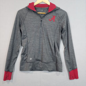 Colosseum Alabama Crimson Tide Quarter Zip Pullover Hoodie Women's Size Small